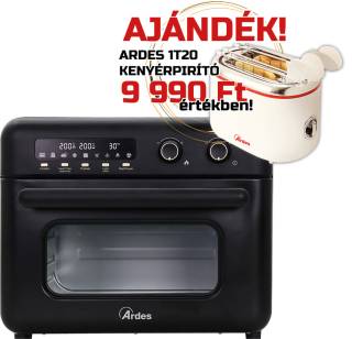ARDES ARFRYA02 30 literes Air Fryer forrólevegős sütő, olajsütő - forgókosárral ajándék ARDES 1T20 kenyérpirítóval