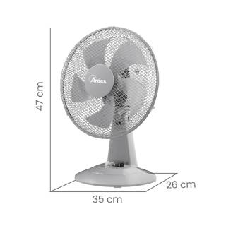 ARDES 5ST30G Asztali ventilátor  30cm - szürke
