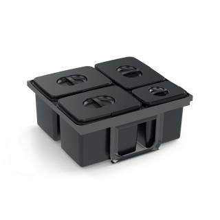 EKOTECH - Beépíthető hulladékgyűjtő JAZZ 60 - 2x12 liter+3x5 liter